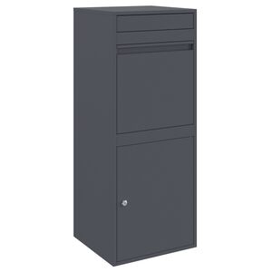 vidaXL Parcel Drop Box with Storage Anthracite 41 x 38 x 103 cm Steel