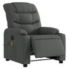 vidaXL Electric Massage Recliner Chair Dark Grey Fabric