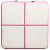 vidaXL Inflatable Gymnastics Mat with Pump 200x200x20 cm PVC Pink