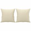 vidaXL 2 Piece Sofa Set with Pillows Cream Faux Leather