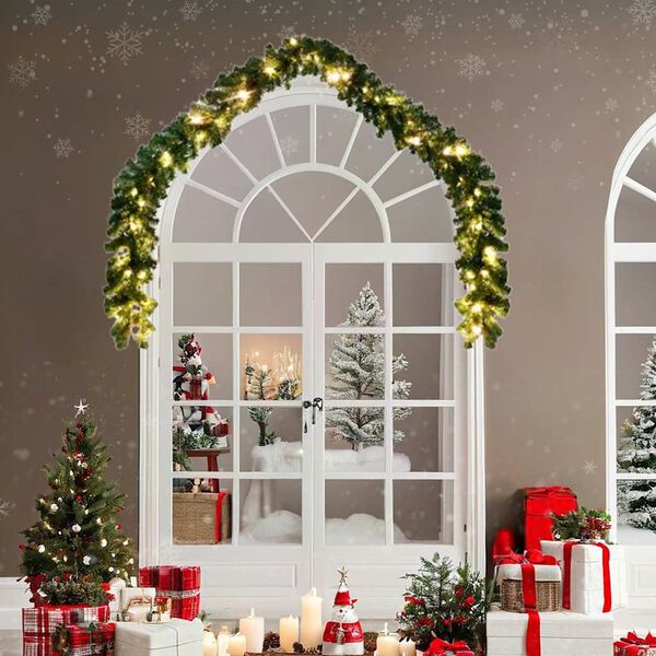 vidaXL Christmas Garland with LED Lights 20 m