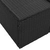 vidaXL Garden Sofa Black 123 x 62 x 69cm Poly Rattan