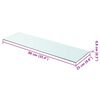 vidaXL Shelf Panel Glass Clear 90x25 cm