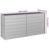 vidaXL Garden Raised Bed 160x40x77 cm Galvanized Steel Silver