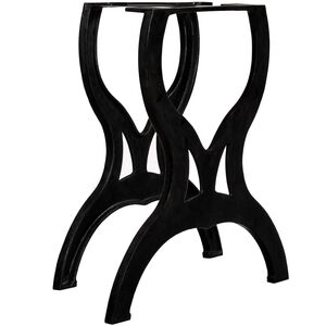 vidaXL Dining Table Leg | Set of 2 | Black | Cast iron | 69x71 cm | Durable