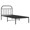 vidaXL Metal Bed Frame without Mattress with Headboard Black 90x190cm