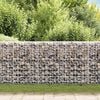 vidaXL Gabion Wall with Covers Galvanised Steel 200x20x85 cm