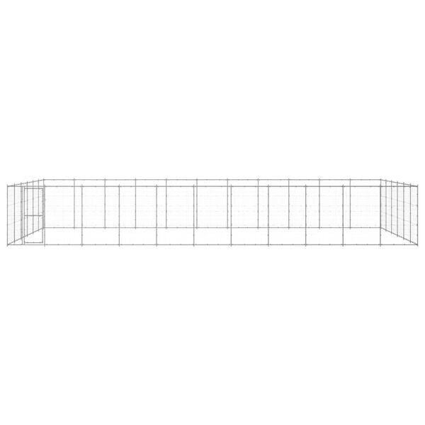 vidaXL Outdoor Dog Kennel Galvanised Steel 79.86 m²