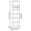 vidaXL Book Cabinet/Room Divider 60x30x199.5 cm Solid Wood Pine