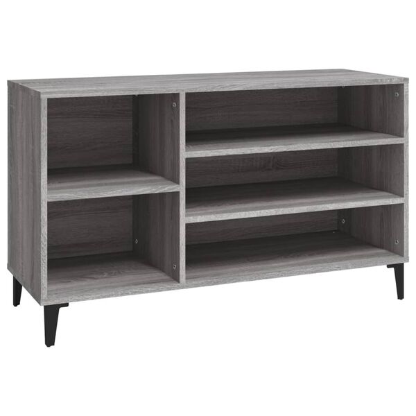 vidaXL Shoe Cabinet Grey Sonoma 102x36x60 cm Engineered Wood