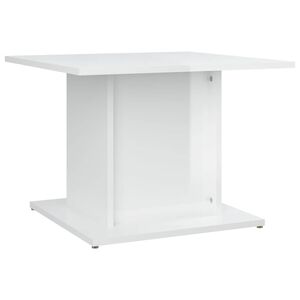 vidaXL Coffee Table High Gloss White 55,5x55,5x40 cm Engineered Wood