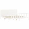 vidaXL Bed Frame without Mattress White Super King Size Solid Wood Pine