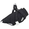 vidaXL Dog Coat with Harness Black M Fleece and Polyester