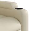 vidaXL Electric Stand up Massage Recliner Chair Cream Faux Leather