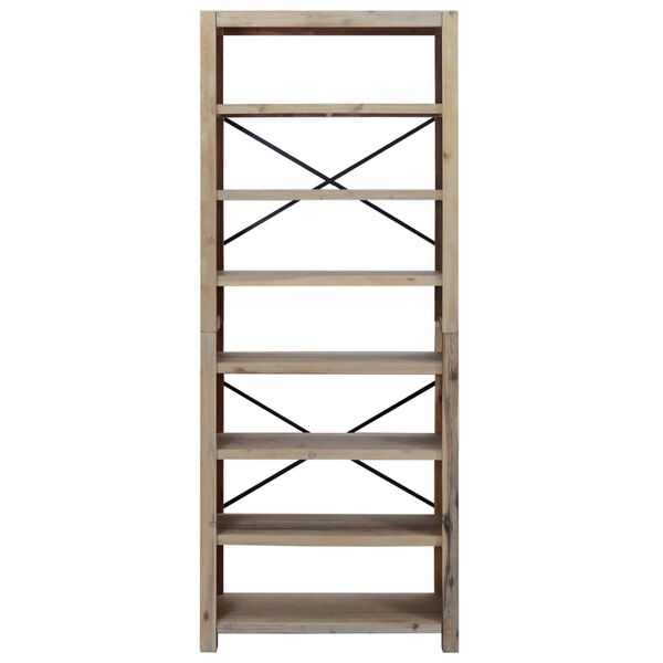 vidaXL 7-Tier Bookcase 80x30x200 cm Solid Wood Acacia