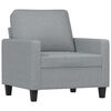 vidaXL Sofa Chair with Footstool Light Grey 60 cm Fabric