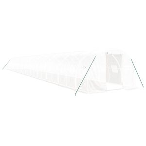 vidaXL Greenhouse with Steel Frame White 72 m² 24x3x2 m