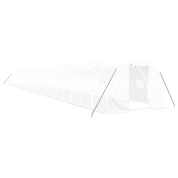 vidaXL Greenhouse with Steel Frame White 72 m² 24x3x2 m