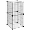 vidaXL 8-Panel Pet Cage Black 35x35x70 cm Steel