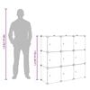 vidaXL Storage Cube Organiser with 9 Compartments Black and White