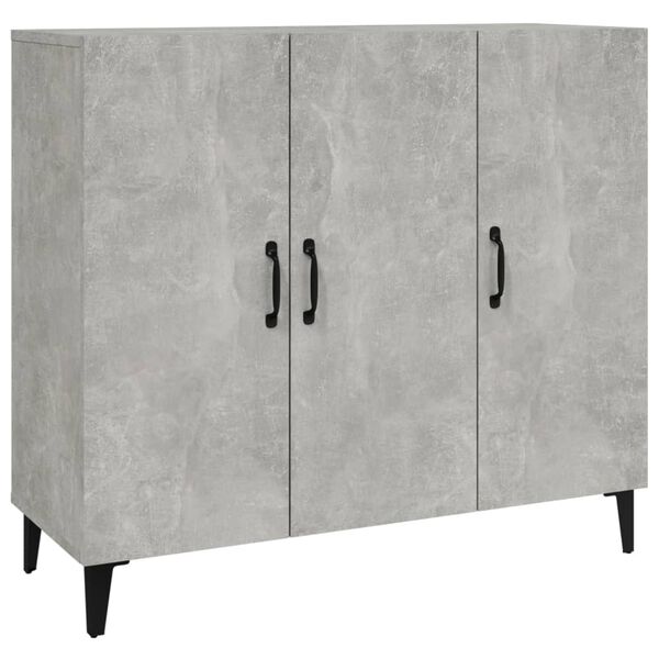 vidaXL Sideboard Concrete Grey 90x34x80 cm Engineered Wood