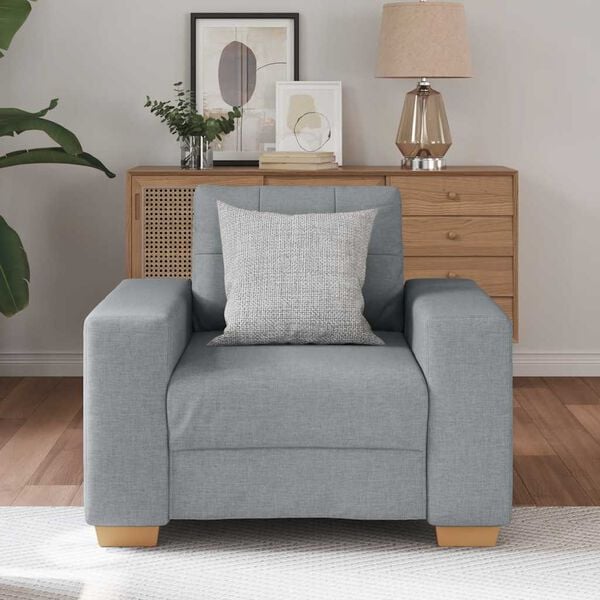 vidaXL Sofa Chair Light Grey 60 cm Fabric