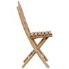 vidaXL Folding Garden Chairs 2 pcs with Cushions Bamboo