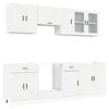 vidaXL 8 Piece Kitchen Cabinet Set Kalmar High Gloss White Engineered Wood
