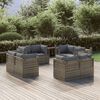 vidaXL Garden Corner Sofas 8 pcs Grey 57x57x56 cm Poly Rattan