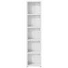 vidaXL CD Cabinets 2 pcs High Gloss White 21x16x93.5 cm Engineered Wood