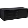 vidaXL Metal Tool Chest 3 Drawers Black