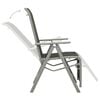 vidaXL Reclining Garden Chair Textilene and Aluminium Silver