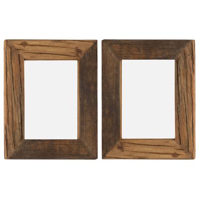 vidaXL Photo Frames 2 pcs 25x30 cm Solid Reclaimed Wood and Glass