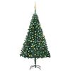vidaXL Artificial Pre-lit Christmas Tree with Ball Set Green 240 cm