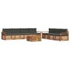 vidaXL Outdoor Sofa Set with Cushion 8 pcs Natural and Anthracite