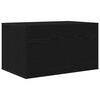 vidaXL Cat Litter Box Enclosure Black Oak 80x50x45 cm Engineered Wood