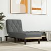 vidaXL Chaise Longue Dark Grey Fabric