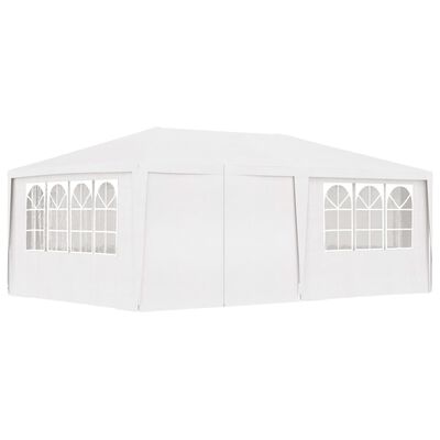 vidaXL Professional Party Tent with Side Walls 4x6 m White 90 g/m?