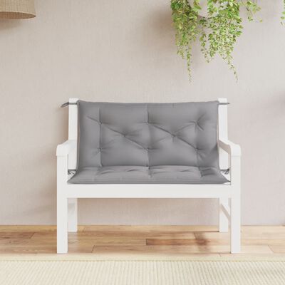 vidaXL Garden Bench Cushions 2 pcs Grey 100x50x7cm Oxford Fabric