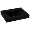 vidaXL Luxury Basin with Faucet Hole Matt Black 60x46 cm Ceramic