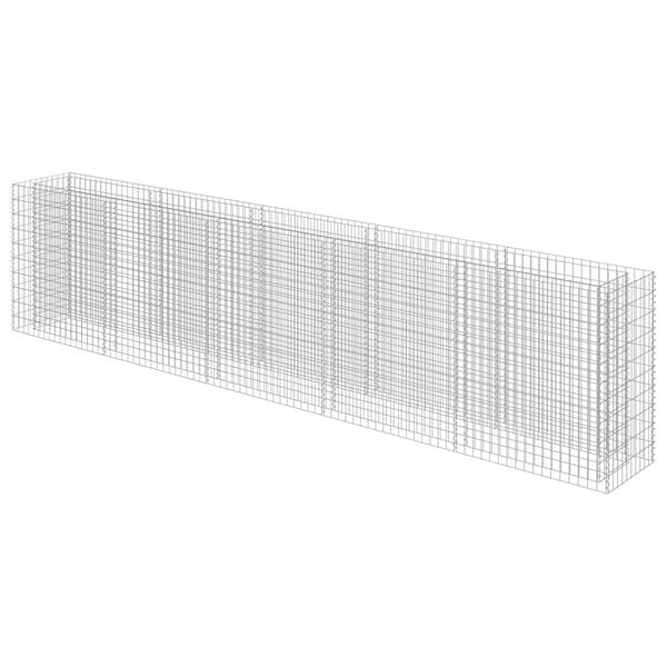 vidaXL Gabion Raised Bed Galvanised Steel 450x50x100 cm