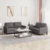 vidaXL 2 Piece Sofa Set with Cushions Grey Faux Leather