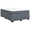 vidaXL Box Spring Bed with Mattress Dark Grey Double Velvet
