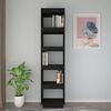 vidaXL Book Cabinet/Room Divider Black 40x35x167 cm Solid Wood Pine