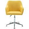 vidaXL Swivel Office Chair Yellow Fabric