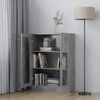 vidaXL Vitrine Cabinet Concrete Grey 82.5x30.5x115 cm Engineered Wood