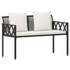 vidaXL Outdoor Benches 2 -Seater 116 x 56 x 75 cm Poly Rattan