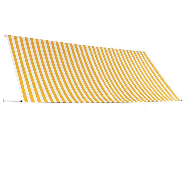 vidaXL Retractable Awning 350x150 cm Yellow and White