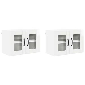 vidaXL Kitchen Cabinet 2 pcs High Gloss White 60 x 31 x 40 cm