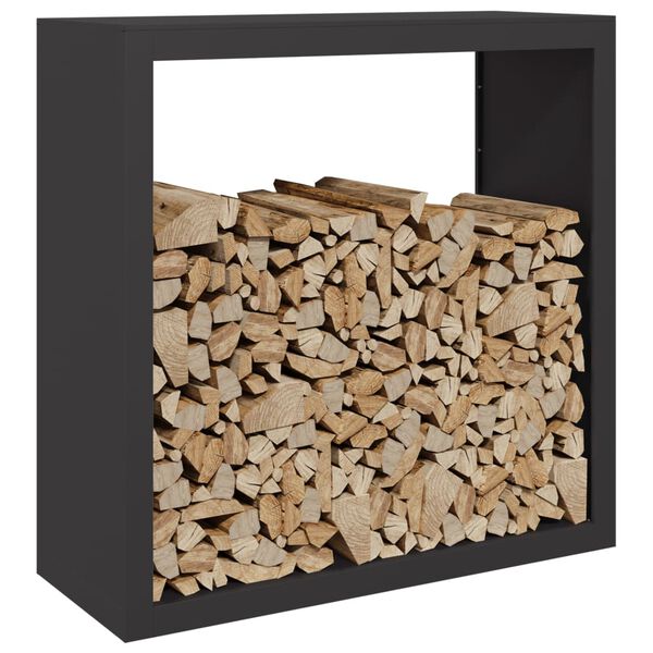 vidaXL Firewood Rack Black 100x40x100 cm Steel